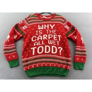 Oh My Sweater Mens L Christmas Vacation Why Is Carpet Wet Todd Crew Neck Ugly